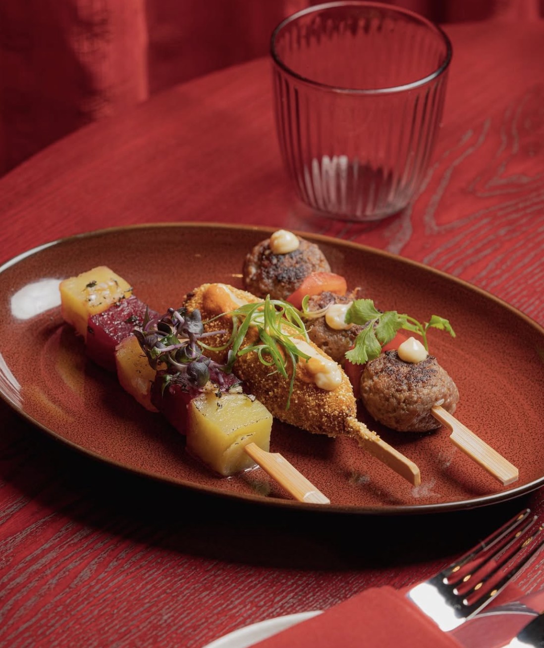 Tempura platter on signature RED branded paper